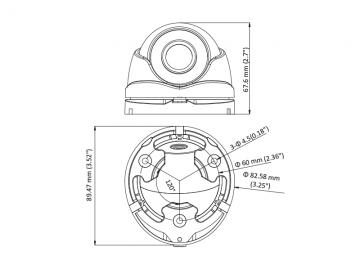 DS-2CE56D0T-IRMF - (3.6mm)(C) 2Mpx, 4v1 dome ball kamera; 3,6mm; IR 20m