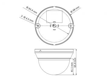 DS-2CE56D0T-IRMMF - (3.6mm)(C) 2Mpix, 4v1 DOME kamera; 3,6mm; IR 20m