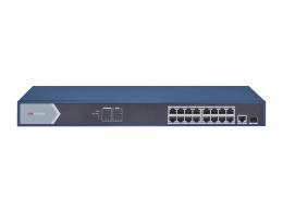 DS-3E0518P-E 18/16 PoE switch, 1x uplink 1Gbps + 1x SFP