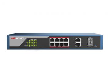 DS-3E1310P-E 10/8 PoE switch,1x uplink 1Gbps + 1x SFP, mng.