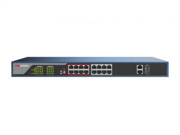 DS-3E1318P-E 18/16 PoE switch,1x uplink 1Gbps + 1x SFP, mng.