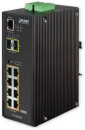 IGS-10020PT prům.switch 8xGb/2xSFP, af/at, L2, DIN