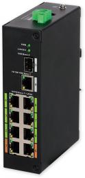 LR2110-8ET-120 PoE switch, 8x ePoE, 1xGb/SFP, 120W, DIN