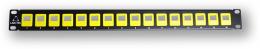 PP-104 16 EMPTY - žlutá 19" patch panel 1U, pro 16 KJ