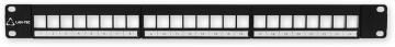 PP-107 24 EMPTY - černá 19" patch panel 1U, pro 24 KJ