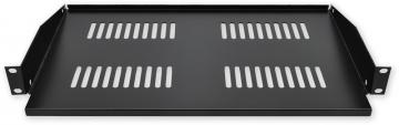 SH.0250.040 19" polička s perforací, 1U, hloubka 250 mm