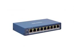 DS-3E1309P-EI 9/8 PoE switch, 8x PoE 10/100Mbps, 1x uplink 1Gbps, management