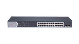 DS-3E1526P-EI 26/24 PoE switch, 24x PoE 1Gbps, 2x uplink 1Gbps SFP, management