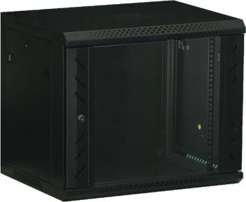 WS.6418.B nástěnný, rozložený, 18U, 600 x 450, sklo