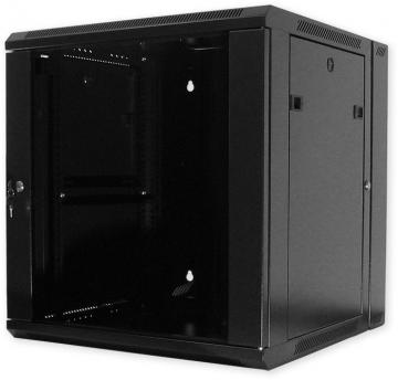 ZH.6612.B nástěnný, svařený, výklopný, 12U, 600 x 600, sklo