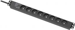 RACK-PROTECTOR-X8-1U-PI 19" napájecí panel, 1U, 8 x 230 V, přepěťová ochrana