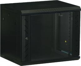 WS.6609.B nástěnný, rozložený, 9U, 600 x 600, sklo