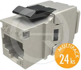 SXKJ-6-STP-BK-NA Solarix keystone CAT6 rychlozařezávací, multipack 24 ks